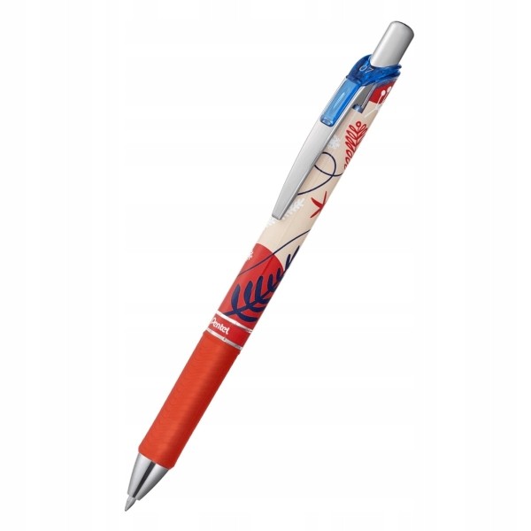 Penna a gel retrattile Pentel Energel tratto da 07 mm a 035 mm ricaricabile con impugnatura ergonomica inchiostro blu e design floreale giapponese. Penna a gel retrattile Pentel Energel tratto da 07 mm a 035 mm ricaricabile con impugnatura ergonomica inchiostro blu e design floreale giapponese.