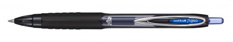 Penna a sfera Uni-ball UMN-207E Signo - Penna a sfera da 07 mm - Impugnatura in gomma anti-fatica - Inchiostro pigmentato resistente alla luce e all'acqua - Colore blu