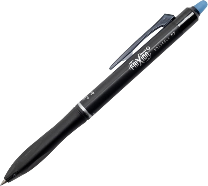 Penna cancellabile Pilot Frixion Ball Plus - Punta da 07 mm tratto da 035 mm - Ricaricabile Blu