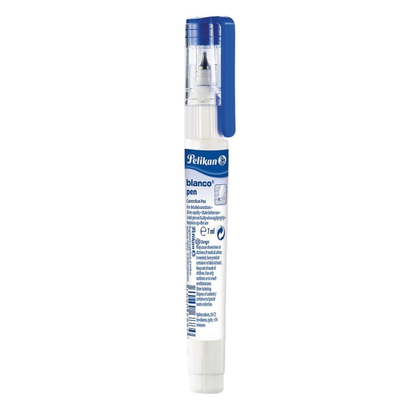 Penna correttore liquido Pelikan Pen - Capacità 7 ml - Punta micro in metallo - Asciugatura rapida - Bianca Penna correttore liquido Pelikan Pen - Capacità 7 ml - Punta micro in metallo - Asciugatura rapida - Bianca