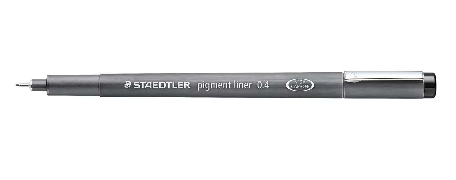 Penna fineliner Staedtler Pigment Liner 308 - Larghezza tratto 04 mm - Asciugatura rapida - Nero Penna fineliner Staedtler Pigment Liner 308 - Larghezza tratto 04 mm - Asciugatura rapida - Nero