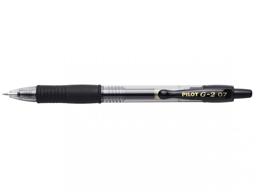 Penna Gel Roller Pilot G2 Retrattile - Ricaricabile - Punta a Sfera Rotonda 0.7mm - Linea 0.32mm - Impugnatura Ergonomica - Colore Nero Penna Gel Roller Pilot G2 Retrattile - Ricaricabile - Punta a Sfera Rotonda 0.7mm - Linea 0.32mm - Impugnatura Ergonomica - Colore Nero