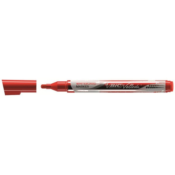 Pennarello Bic Velleda Tank Whiteboard - Linea 23 mm - Punta ogivale - Inchiostro a base alcolica - Cancellazione ottimale - Colore rosso Pennarello Bic Velleda Tank Whiteboard - Linea 23 mm - Punta ogivale - Inchiostro a base alcolica - Cancellazione ottimale - Colore rosso