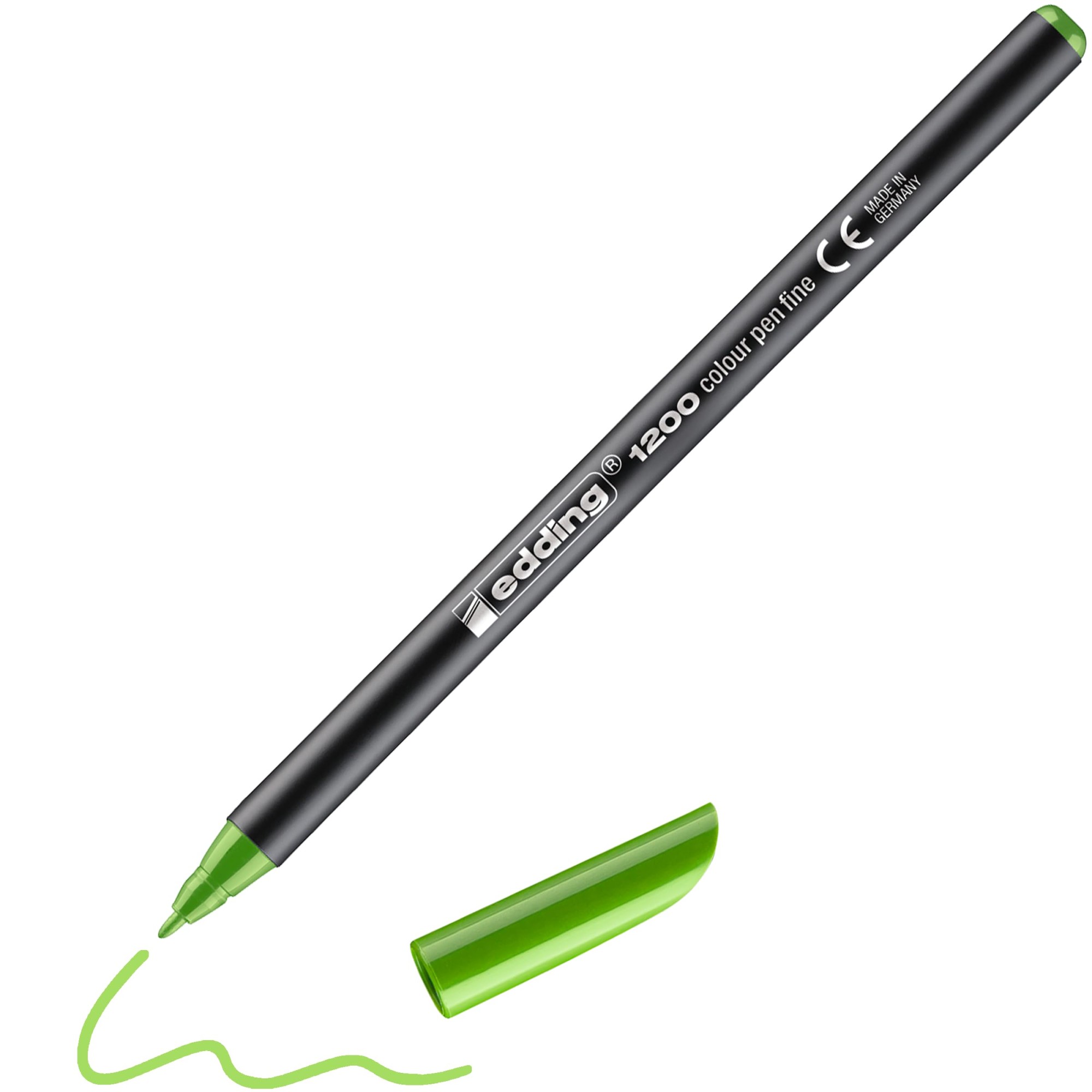 Pennarello Edding 1200 - Punta tonda - Linea 1mm - Inchiostro a base d acqua - Colore verde neon Pennarello Edding 1200 - Punta tonda - Linea 1mm - Inchiostro a base d acqua - Colore verde neon
