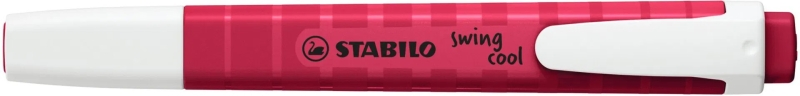 Pennarello fluorescente Stabilo Swing Cool Naturecolors Wildflower - Corpo piatto - Punta a scalpello - Tratto da 1 a 4 mm - Inchiostro a base d'acqua - Anti-essiccazione - Rosso bordeaux
