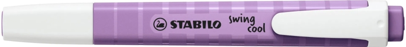 Pennarello fluorescente Stabilo Swing Cool Naturecolors Wildflower - Corpo piatto - Punta a scalpello - Tratto da 1 a 4 mm - Inchiostro a base d'acqua - Anti-essiccazione - Colore lilla grigiastro