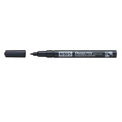 Pennarello indelebile Pentel N50S - Punta fine da 318 mm - Resistente all'acqua e alla luce - Nero