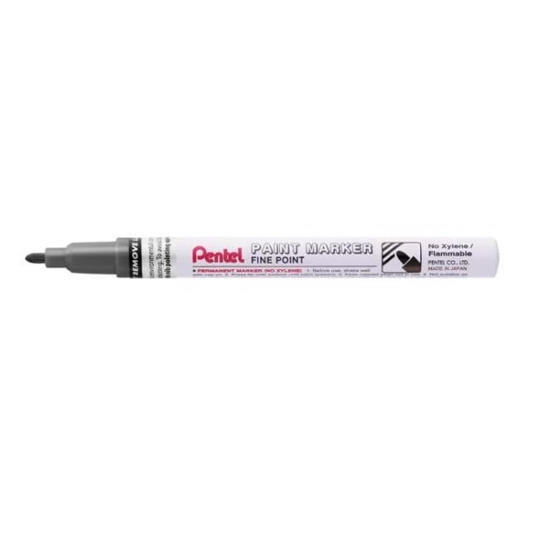 Pennarello Pentel - Punta fine 29 mm - Permanente su tutte le superfici - Resistente alla luce e all'acqua - Corpo in alluminio - Colore nero perla Pennarello Pentel - Punta fine 29 mm - Permanente su tutte le superfici - Resistente alla luce e all'acqua - Corpo in alluminio - Colore nero perla