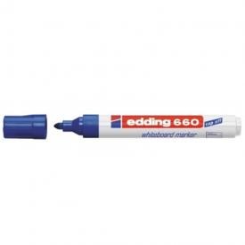Pennarello per lavagna bianca Edding 660 - Punta tonda - Linea tra 15 e 3 mm. - Inchiostro pigmentato - Ricaricabile - Cancellabile a secco - Colore blu Pennarello per lavagna bianca Edding 660 - Punta tonda - Linea tra 15 e 3 mm. - Inchiostro pigmentato - Ricaricabile - Cancellabile a secco - Colore blu