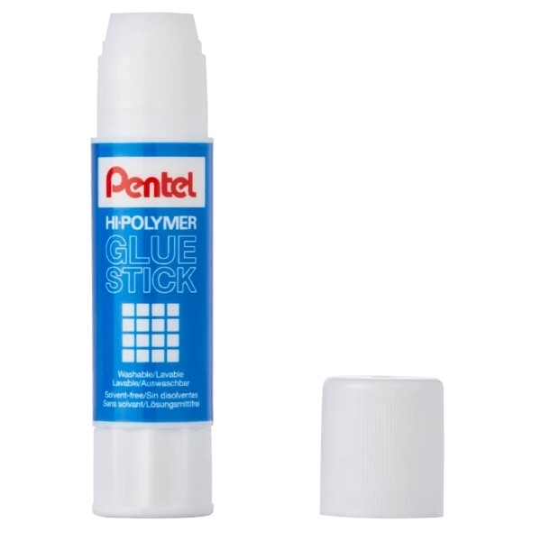 Pentel Hi-Polymer Colla Stick 25g - Facile Applicazione - Ideale per Ufficio Casa e Scuola - Trasparente