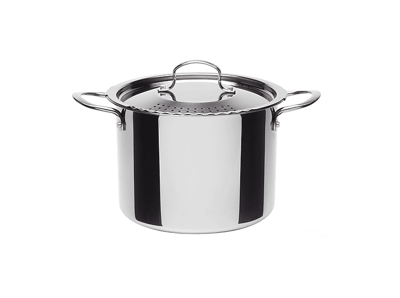 Pentola per induzione e gas TOGNANA, Ø 22 cm, Coperchio scolatore, Acciaio inox