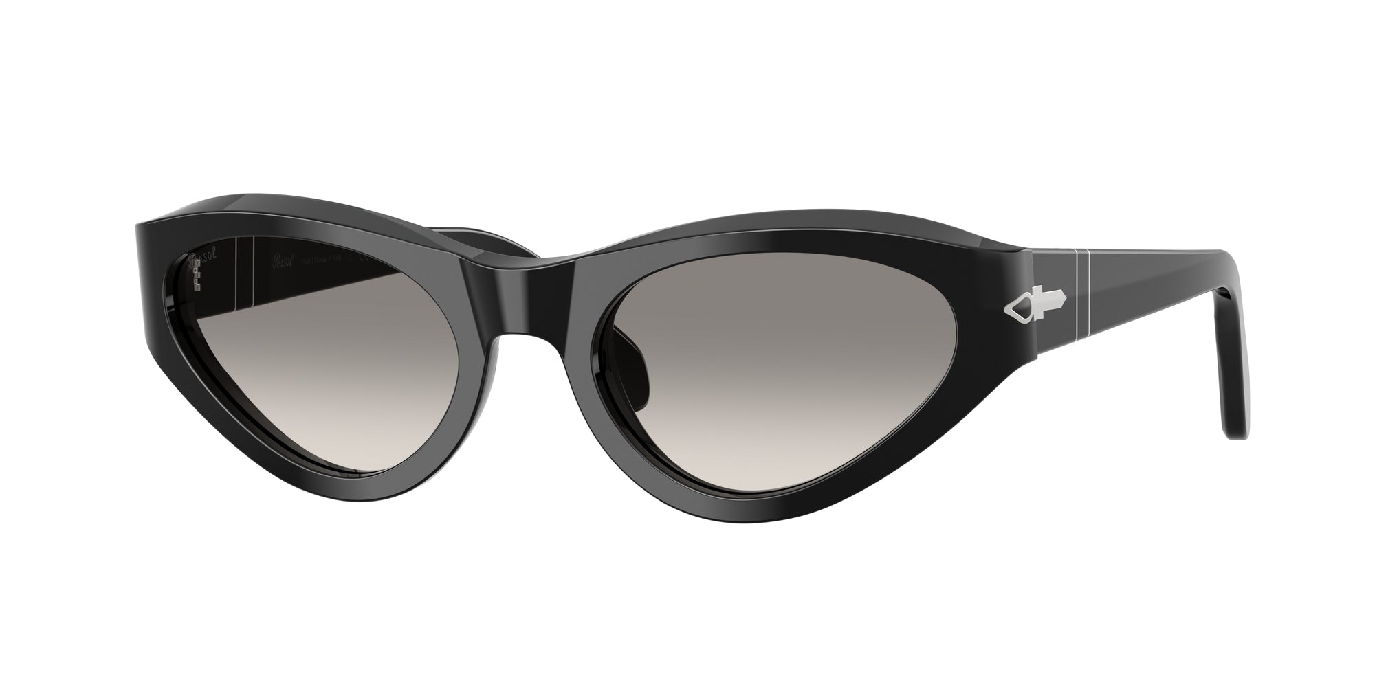 Persol Donna Persol PO0052S 95/32 Occhiali da sole Acetato Nero Grigio Farfalla Normale Sfumato