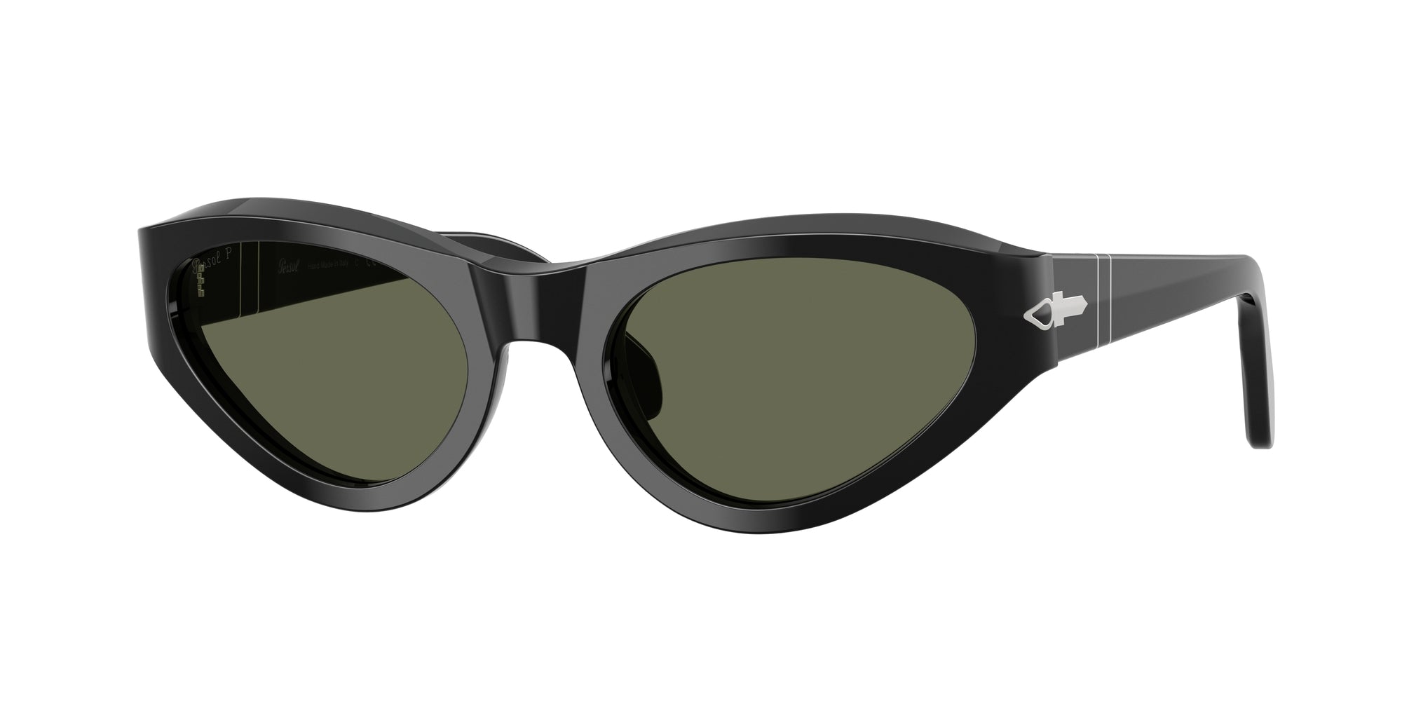 Persol Donna Persol PO0052S 95/58 Occhiali da sole Acetato Nero Verde Farfalla Polarizzata