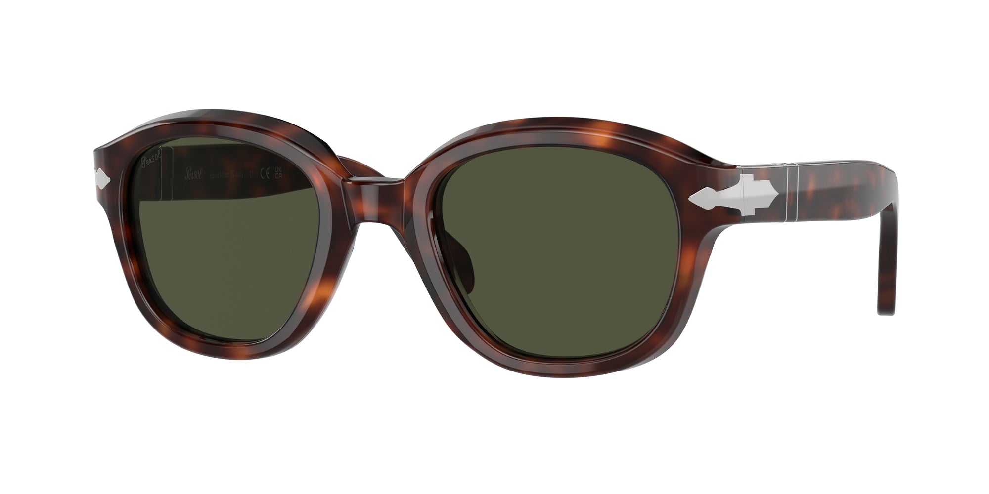 Persol Donna Persol PO0060S 24/31 Occhiali da sole Acetato Tartaruga Verde Pantos Normale