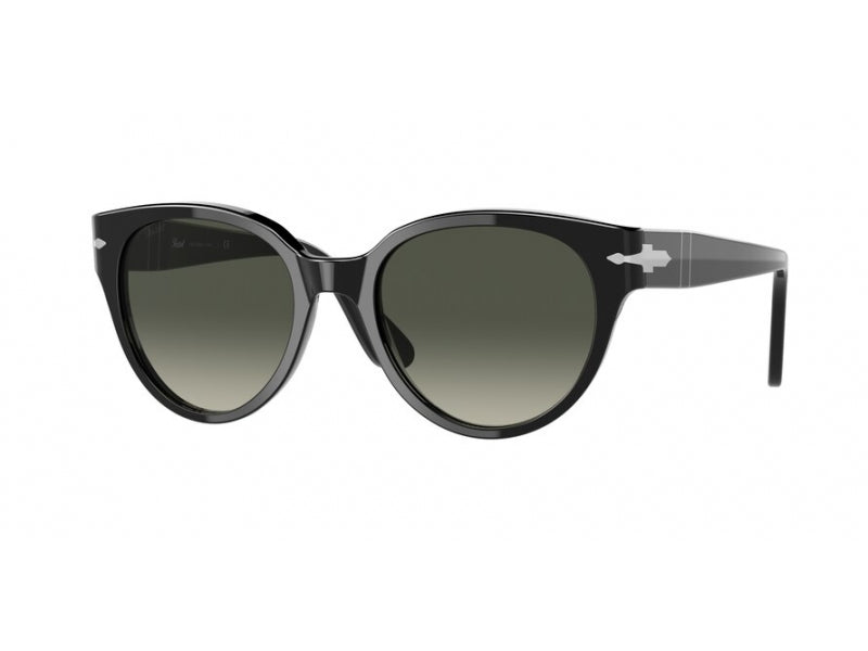 Persol Donna Persol PO3287S 95/71 Occhiali da sole Plastica Nero Grigio Pantos Normale Sfumato