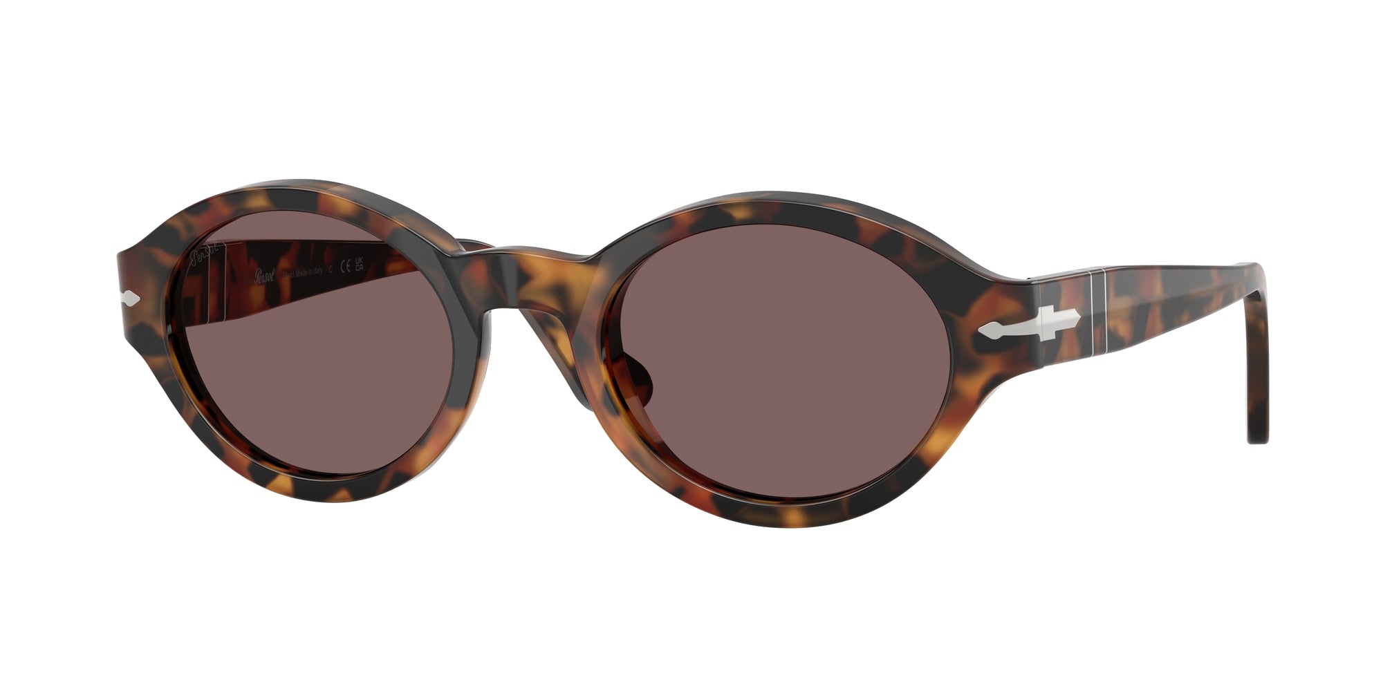 Persol Donna Persol PO3378S LORIS 105253 Occhiali da sole Acetato Tartaruga Viola Rotonda Normale