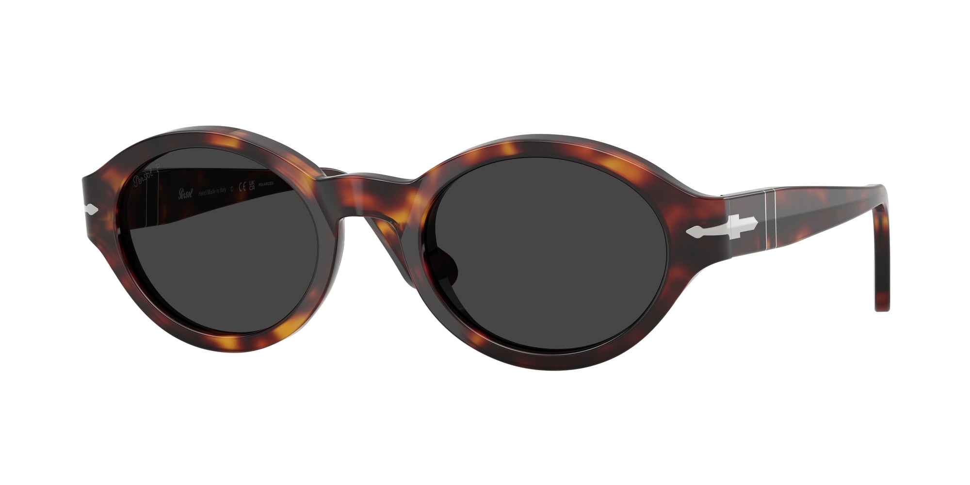 Persol Donna Persol PO3378S LORIS 24/48 Occhiali da sole Acetato Tartaruga Grigio Rotonda Polarizzata Persol Donna Persol PO3378S LORIS 24/48 Occhiali da sole Acetato Tartaruga Grigio Rotonda Polarizzata