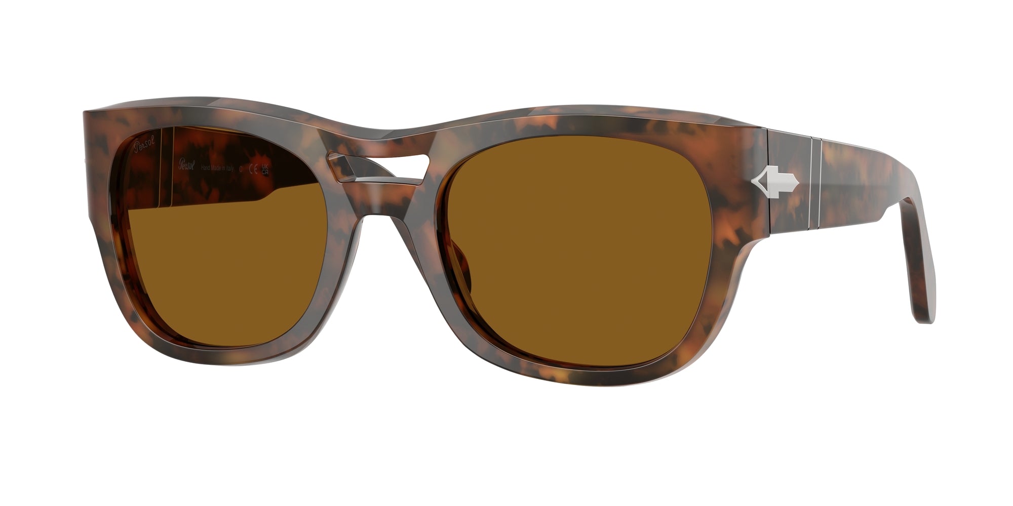 Persol Unisex Persol PO0064S 108/33 Occhiali da sole Acetato Tartaruga Marrone Pillow Normale