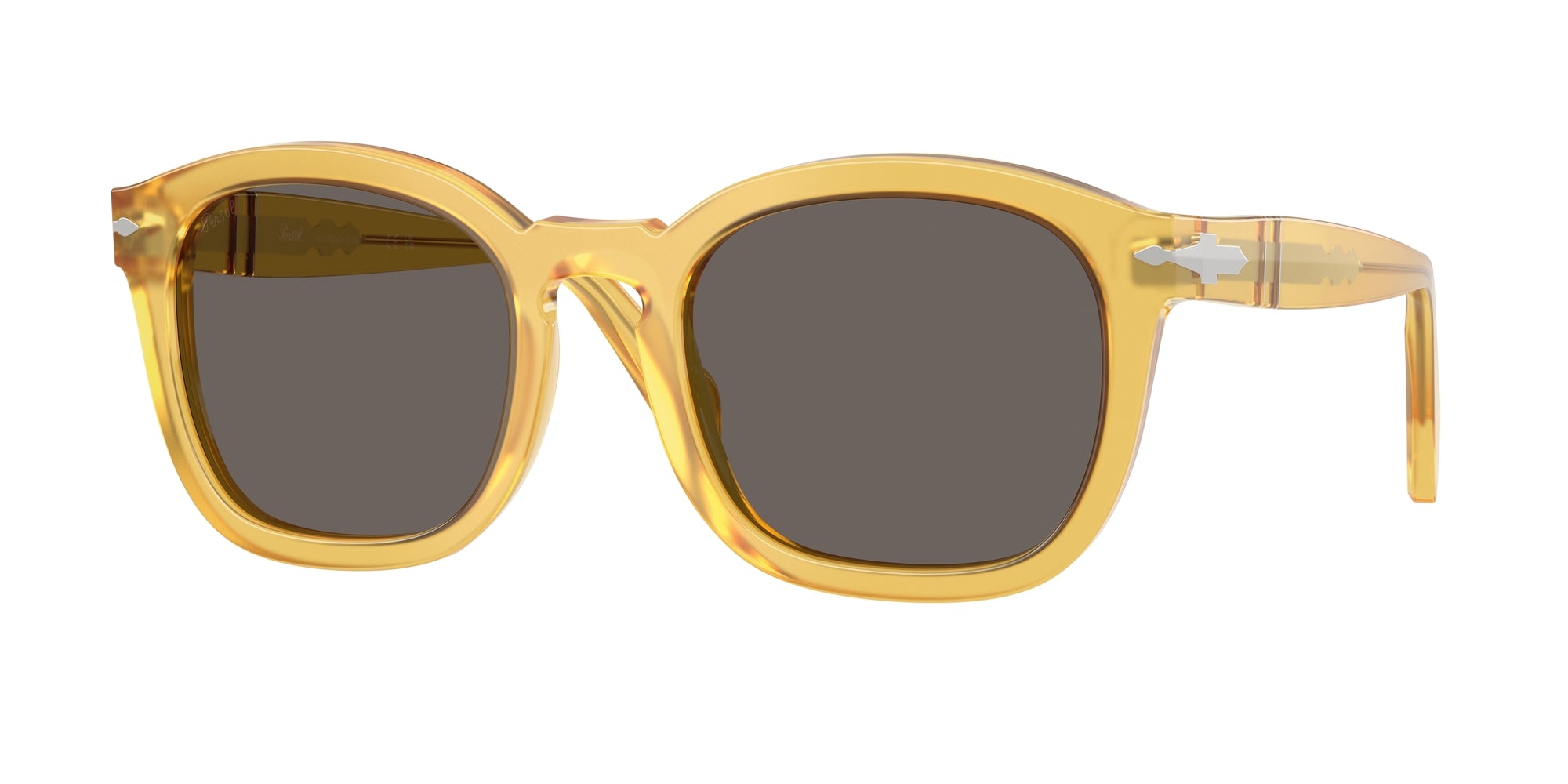 Persol Unisex Persol PO0082S 204/B1 Occhiali da sole Acetato Giallo Grigio Geometrica Normale