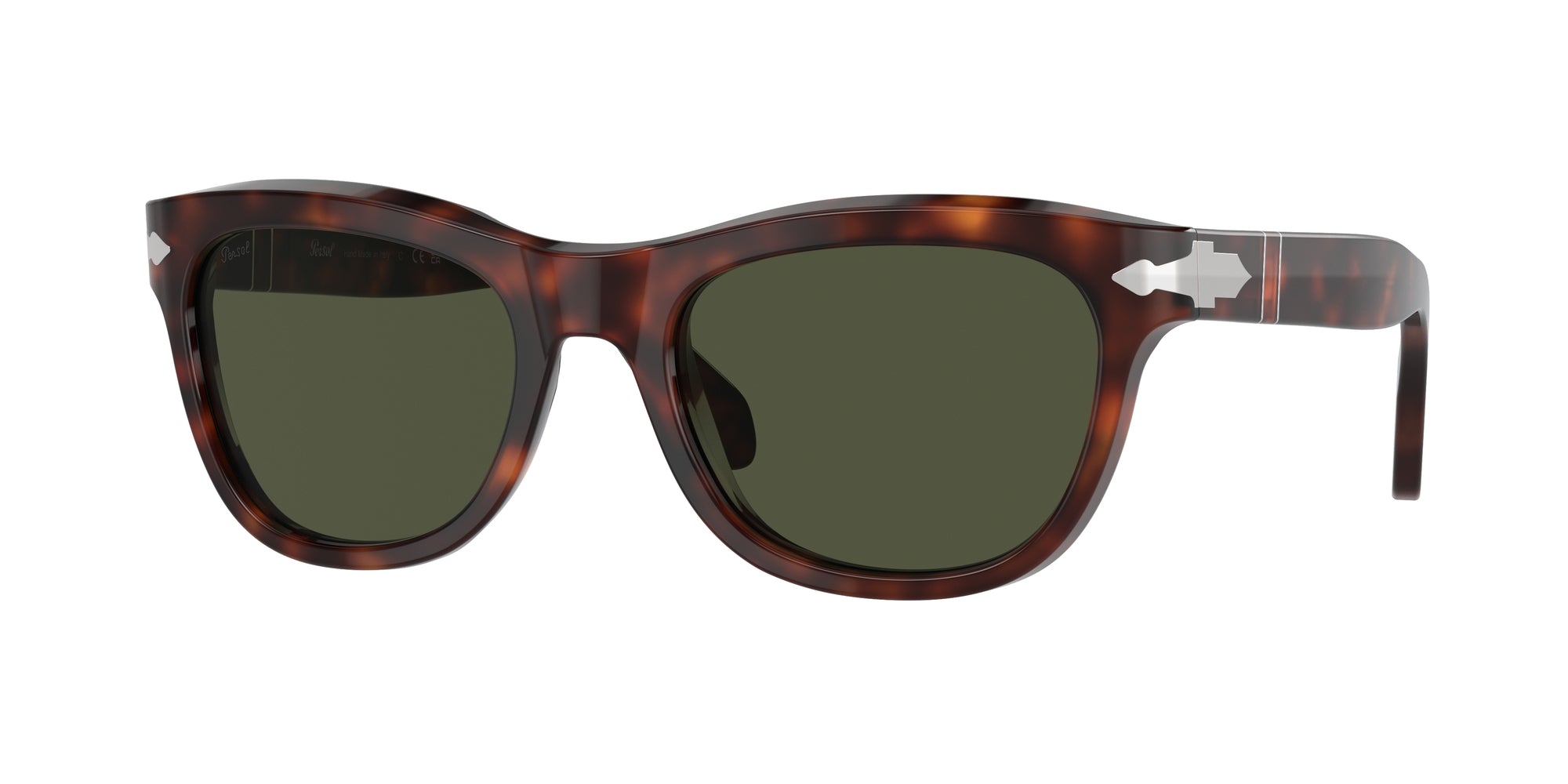 Persol Unisex Persol PO0086S 24/31 Occhiali da sole Acetato Tartaruga Verde Pillow Normale