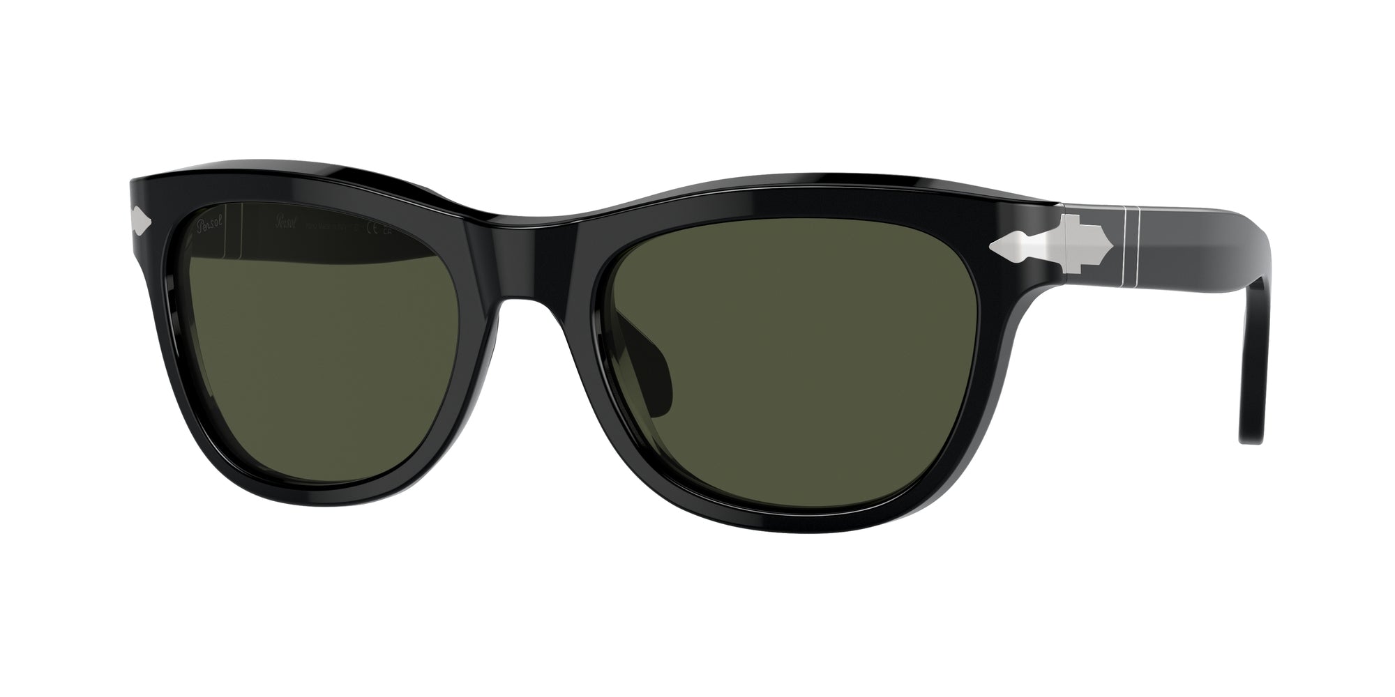 Persol Unisex Persol PO0086S 95/31 Occhiali da sole Acetato Nero Verde Pillow Normale