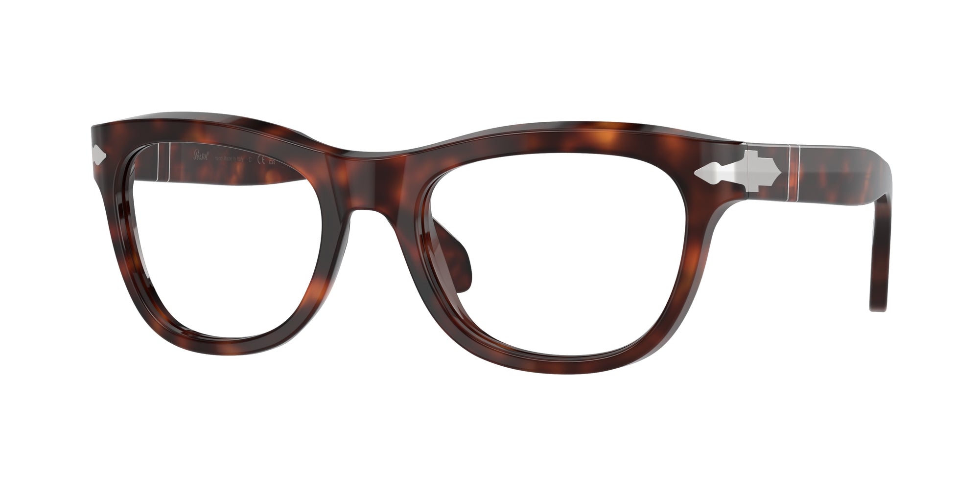 Persol Unisex Persol PO0086V 24 Montature da vista Acetato Tartaruga Trasparente Pillow Normale