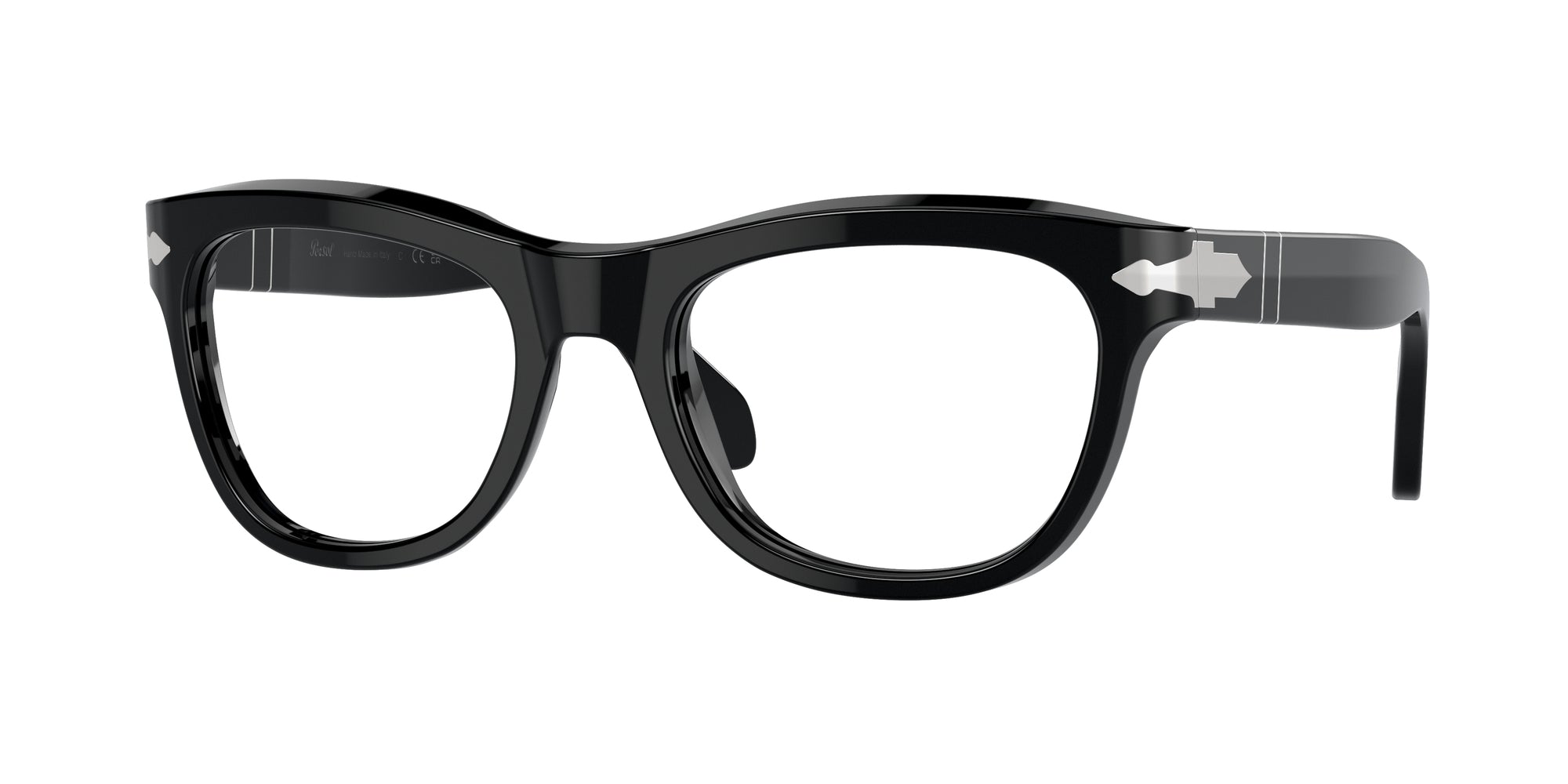 Persol Unisex Persol PO0086V 95 Montature da vista Acetato Nero Trasparente Pillow Normale