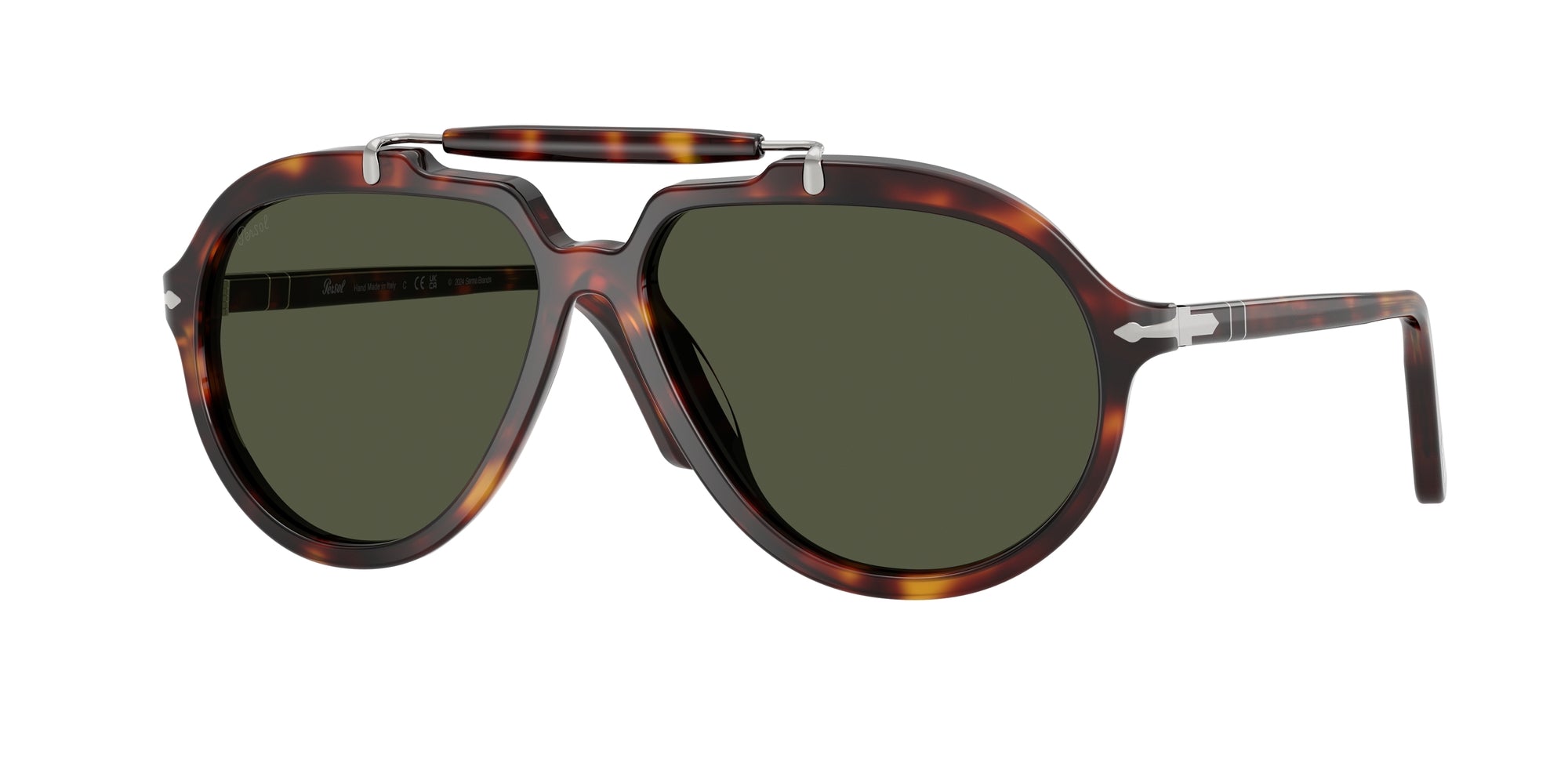 Persol Unisex Persol PO0202S 24/31 Occhiali da sole Acetato Tartaruga Verde Squadrata Normale Persol Unisex Persol PO0202S 24/31 Occhiali da sole Acetato Tartaruga Verde Squadrata Normale