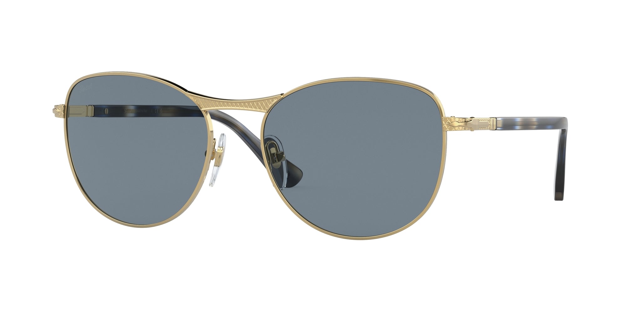 Persol Unisex Persol PO1002S 515/56 Occhiali da sole Metallo Oro Pantos Anti-luce blu