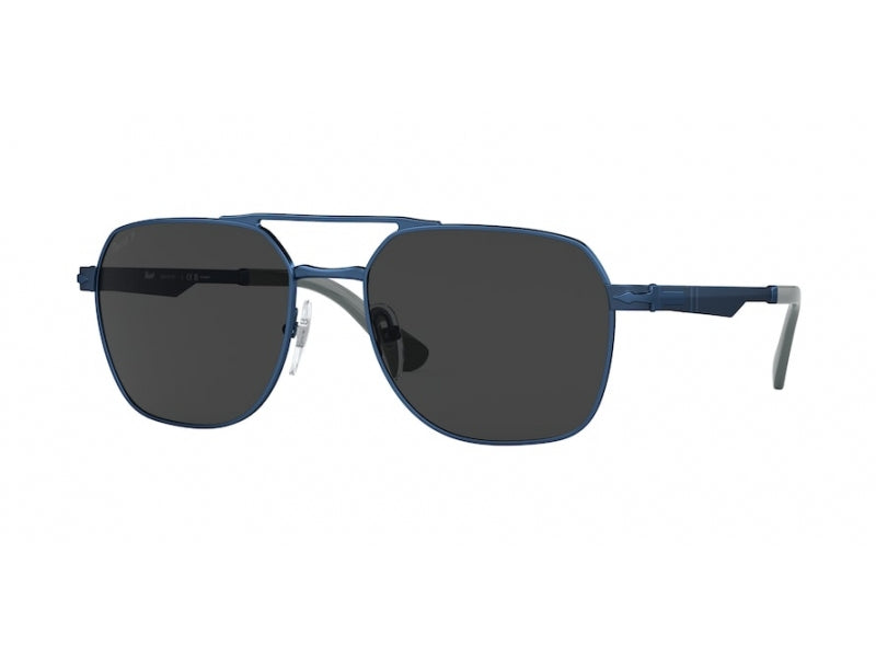 Persol Unisex Persol PO1004S 115248 Occhiali da sole Acciaio Blu Grigio Squadrata Polarizzata