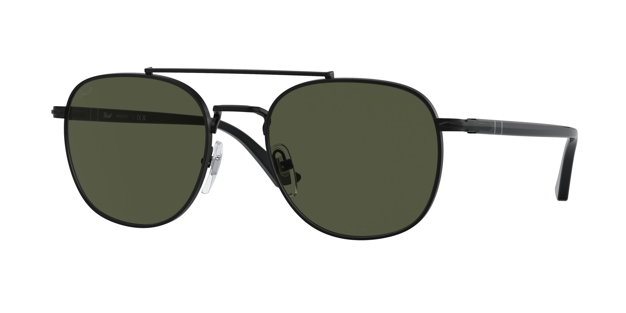 Persol Unisex Persol PO1006S 107831 Occhiali da sole Metallo Nero Verde Pillow Normale
