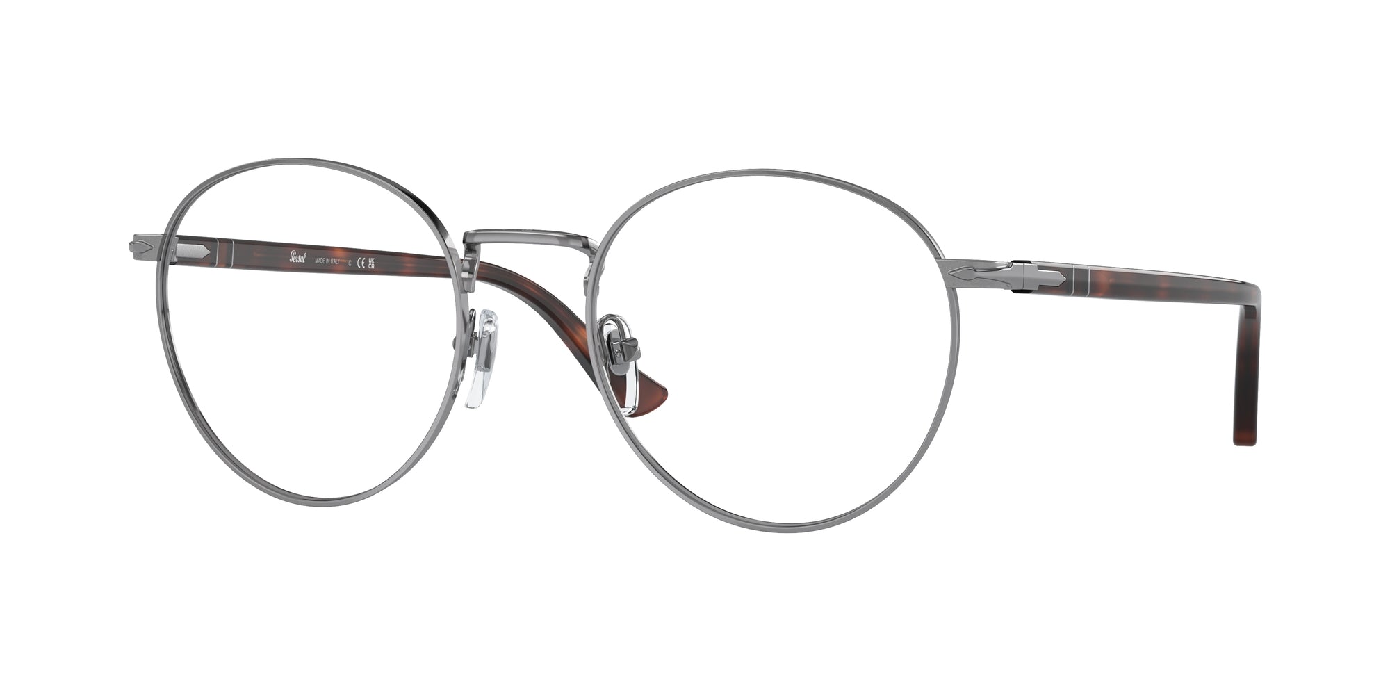 Persol Unisex Persol PO1008V 513 Montature da vista Metallo Grigio Trasparente Pillow Normale