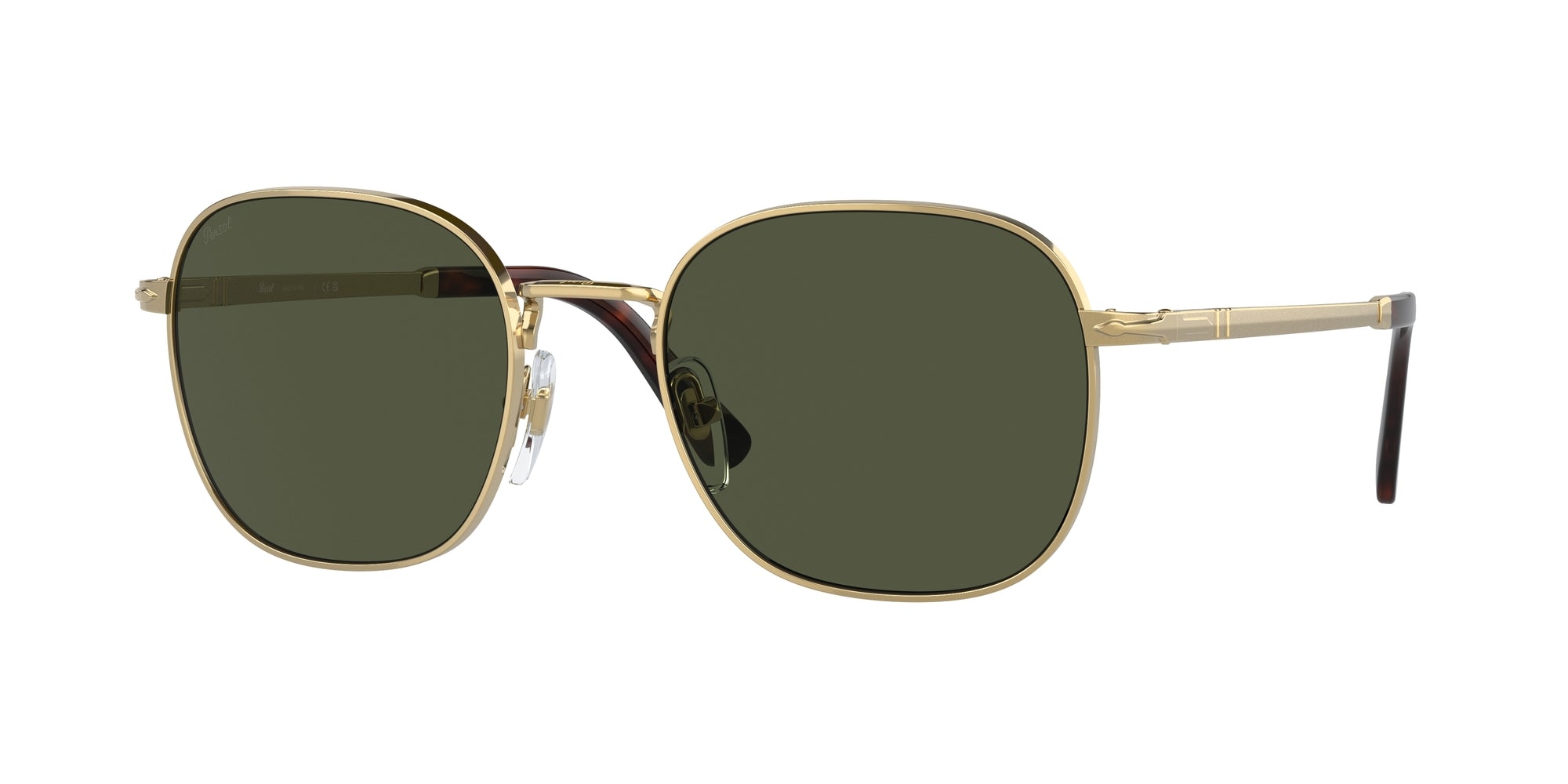 Persol Unisex Persol PO1009S 515/31 Occhiali da sole Metallo Oro Verde Pillow Normale