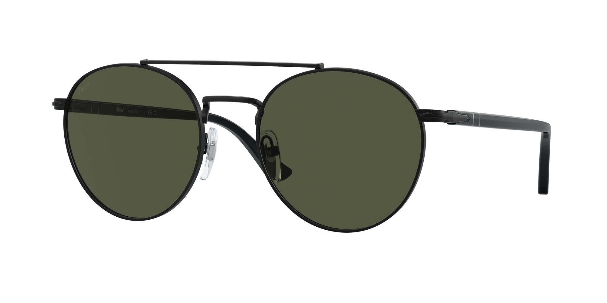 Persol Unisex Persol PO1011S 107831 Occhiali da sole Metallo Nero Verde Pillow Normale Persol Unisex Persol PO1011S 107831 Occhiali da sole Metallo Nero Verde Pillow Normale