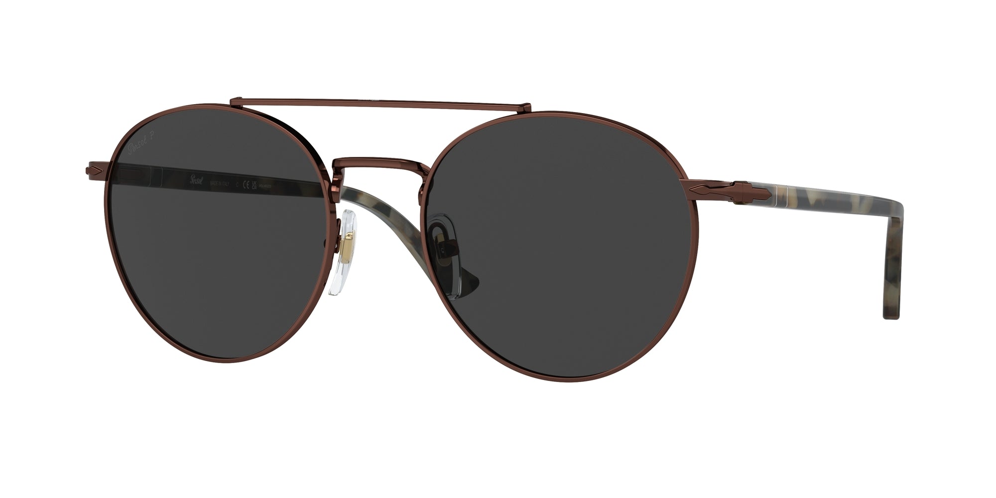 Persol Unisex Persol PO1011S 114848 Occhiali da sole Metallo Marrone Nero Pillow Polarizzata Persol Unisex Persol PO1011S 114848 Occhiali da sole Metallo Marrone Nero Pillow Polarizzata