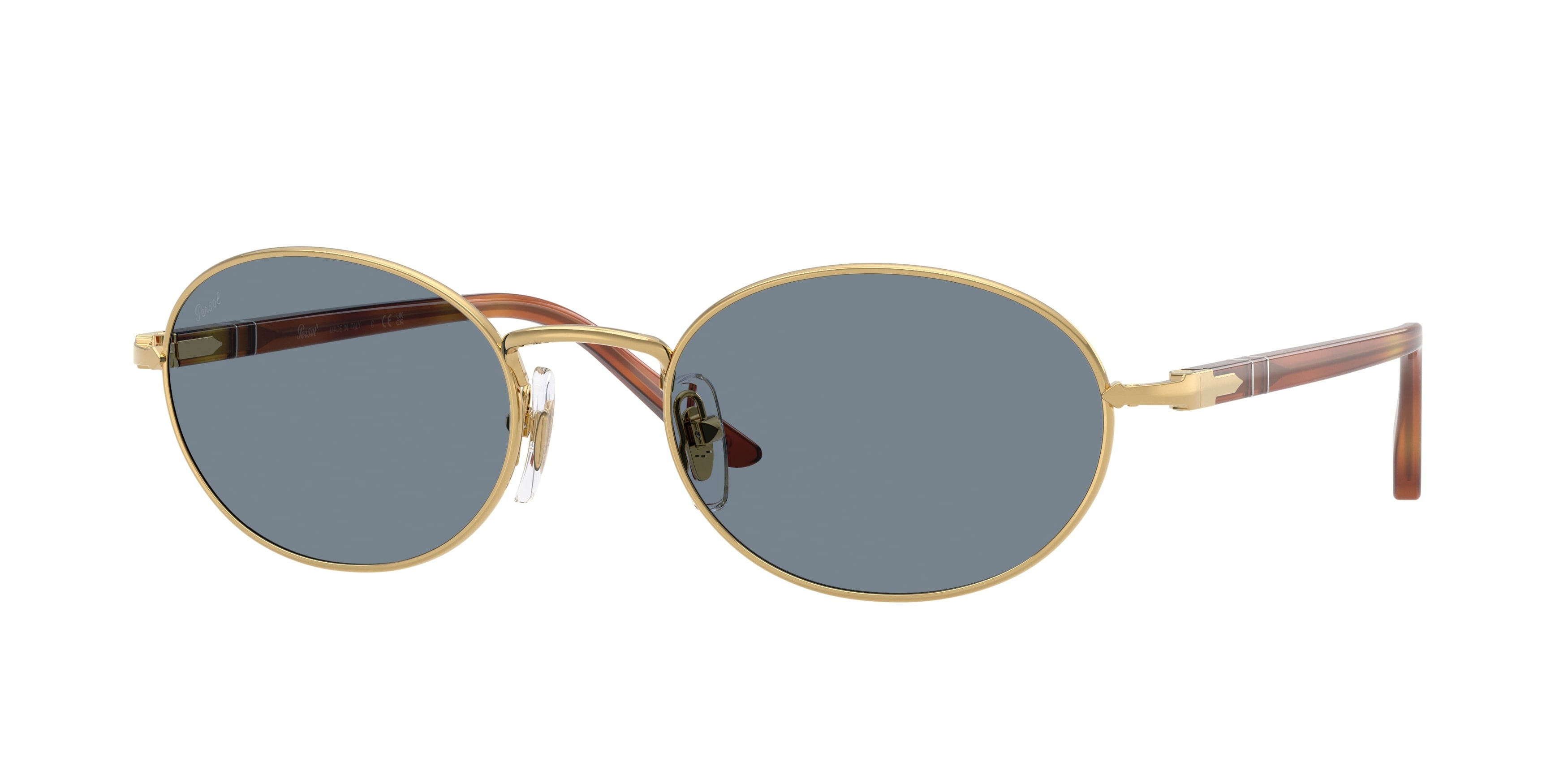 Persol Unisex Persol PO1018S IDA 113256 Occhiali da sole Metallo Oro Blu Rotonda Normale Persol Unisex Persol PO1018S IDA 113256 Occhiali da sole Metallo Oro Blu Rotonda Normale