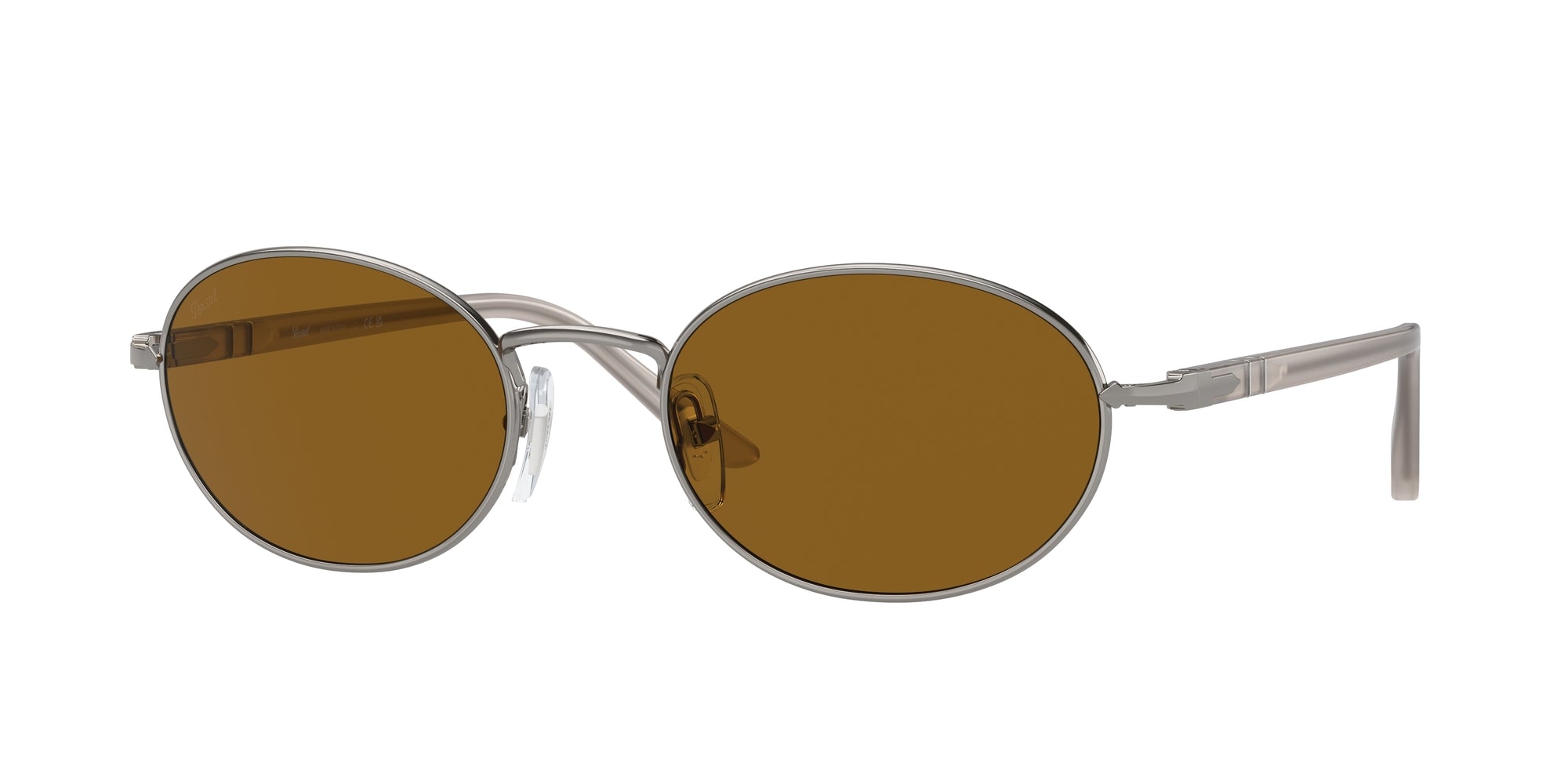 Persol Unisex Persol PO1018S IDA 513/33 Occhiali da sole Metallo Grigio Marrone Rotonda Normale Persol Unisex Persol PO1018S IDA 513/33 Occhiali da sole Metallo Grigio Marrone Rotonda Normale