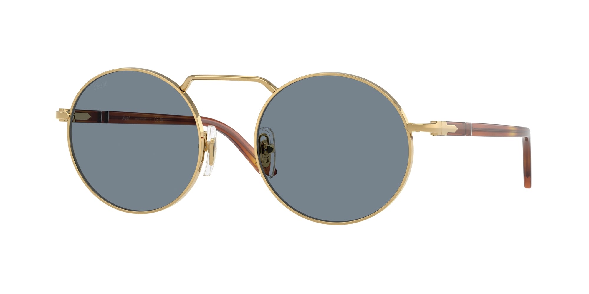 Persol Unisex Persol PO1019S 113256 Occhiali da sole Metallo Oro Blu Squadrata Normale Persol Unisex Persol PO1019S 113256 Occhiali da sole Metallo Oro Blu Squadrata Normale