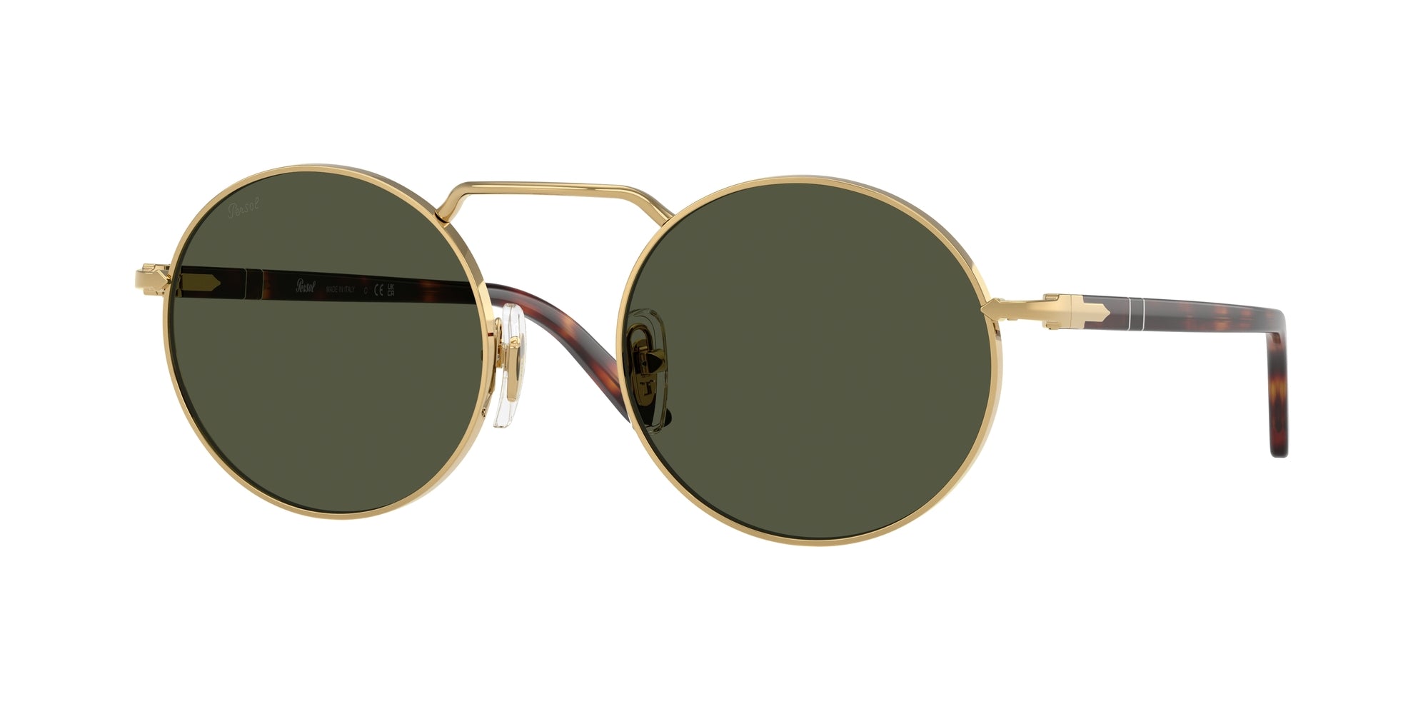 Persol Unisex Persol PO1019S 515/31 Occhiali da sole Metallo Oro Verde Squadrata Normale