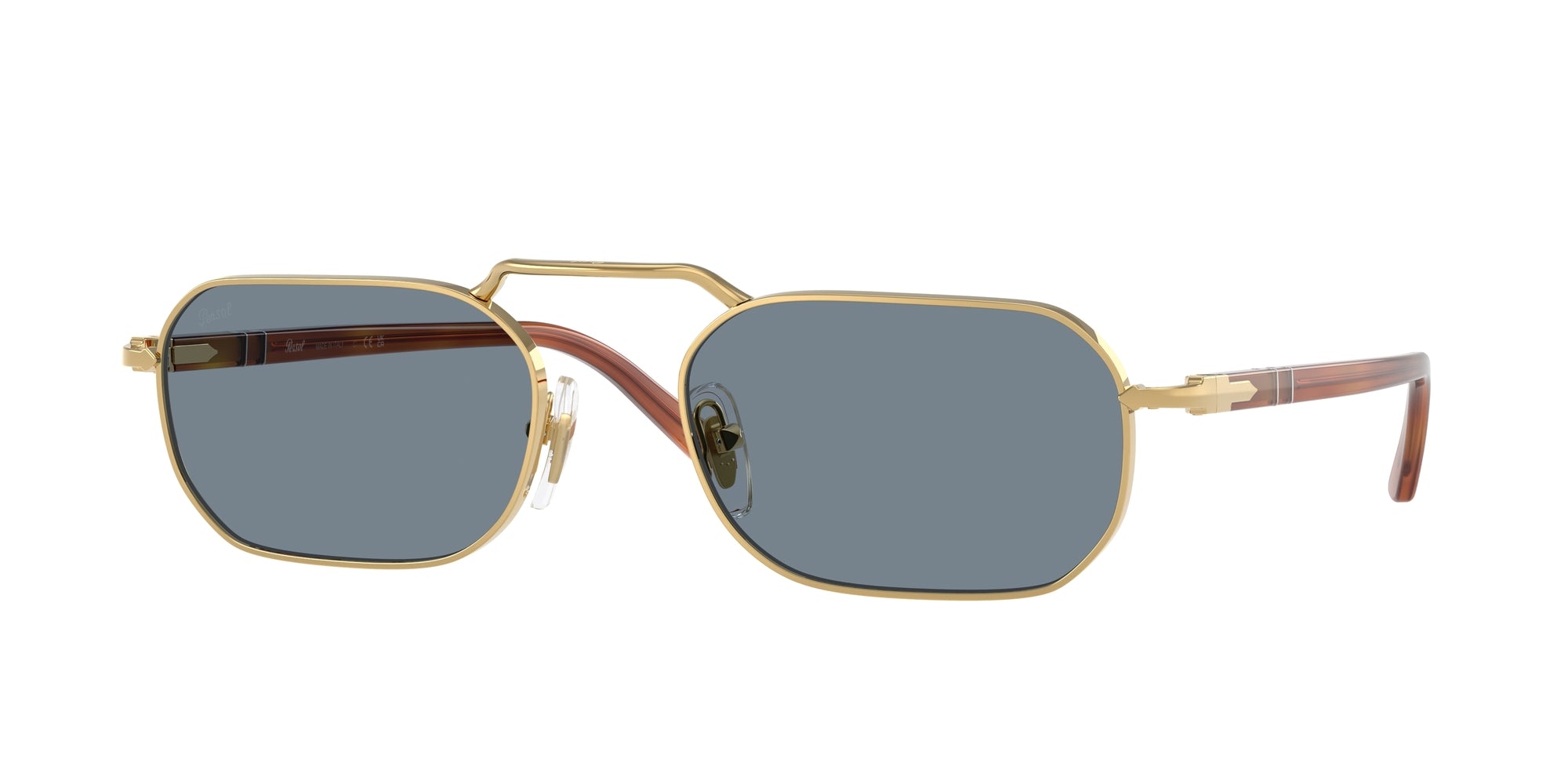 Persol Unisex Persol PO1020S 113256 Occhiali da sole Metallo Oro Blu Squadrata Normale Persol Unisex Persol PO1020S 113256 Occhiali da sole Metallo Oro Blu Squadrata Normale