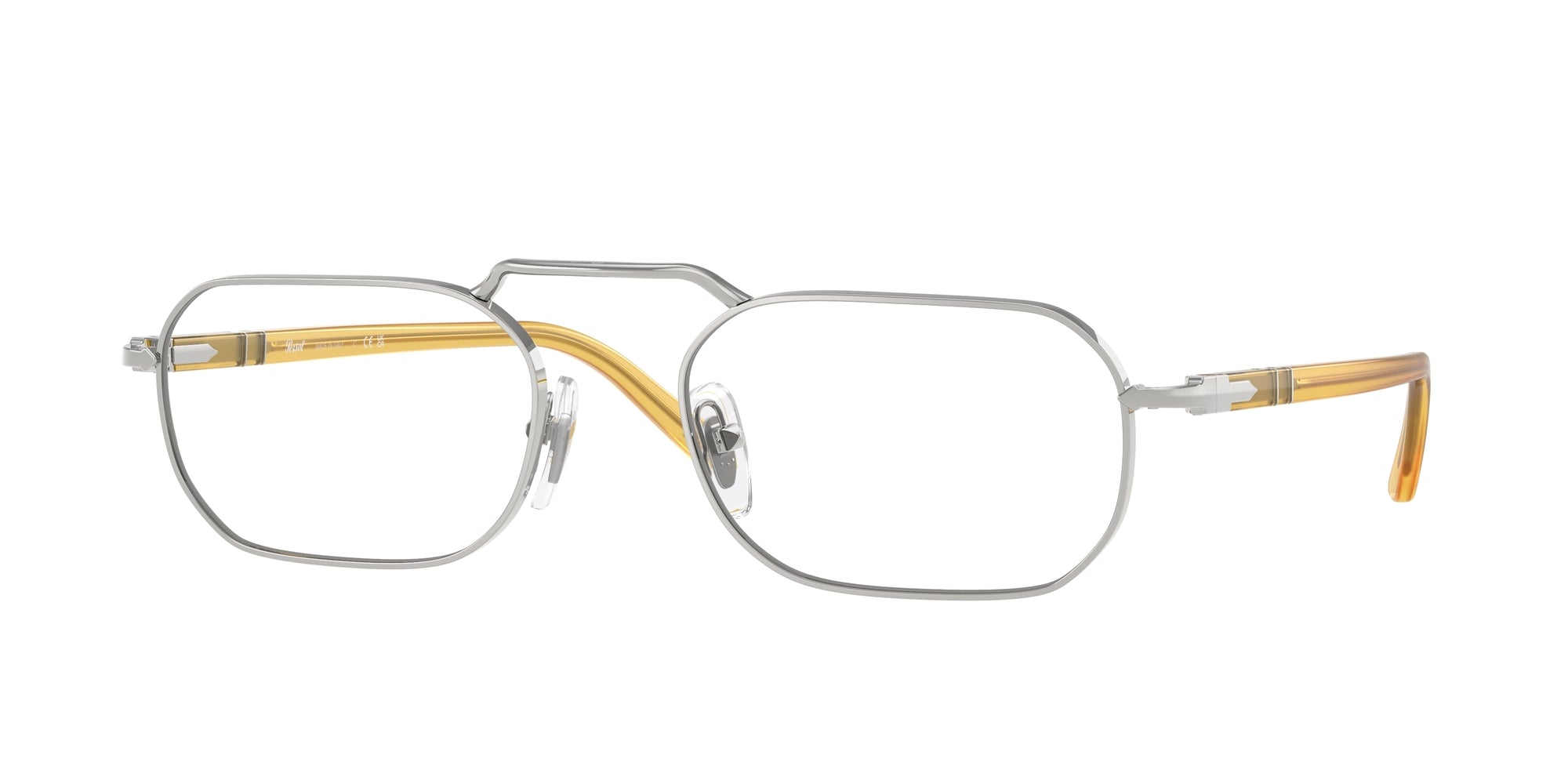 Persol Unisex Persol PO1020V 518 Montature da vista Metallo Argento Squadrata Normale