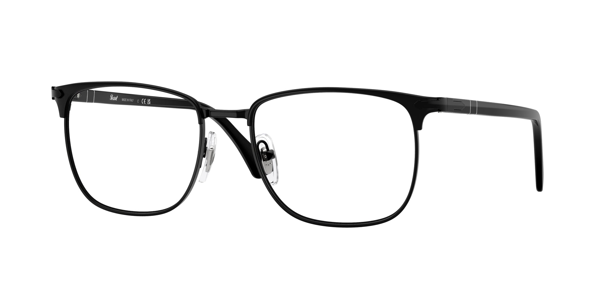 Persol Unisex Persol PO1021V 1078 Montature da vista Metallo Nero Squadrata Normale