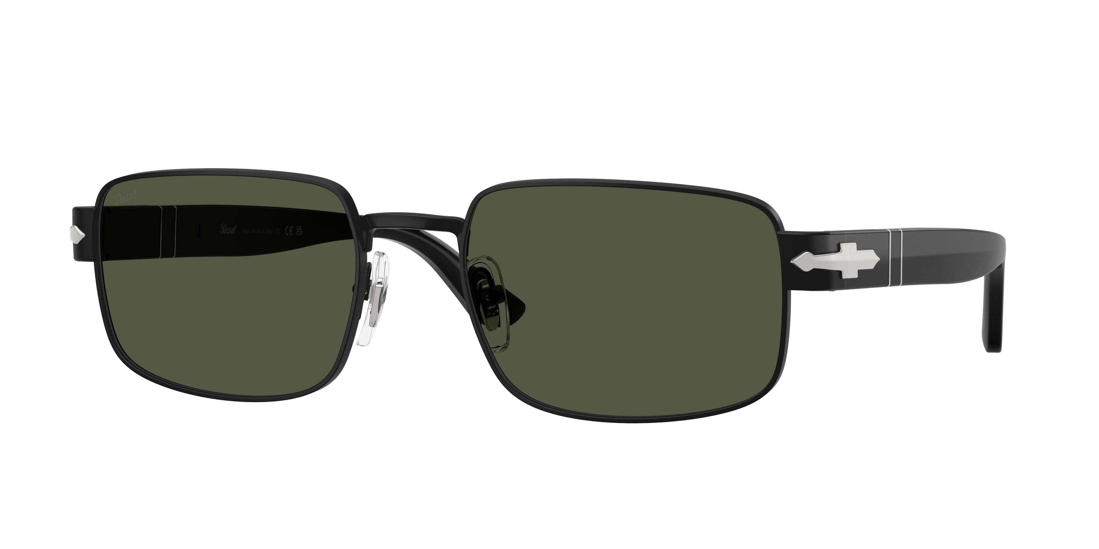 Persol Unisex Persol PO1022S 107831 Occhiali da sole Metallo Nero Verde Pillow Normale Persol Unisex Persol PO1022S 107831 Occhiali da sole Metallo Nero Verde Pillow Normale