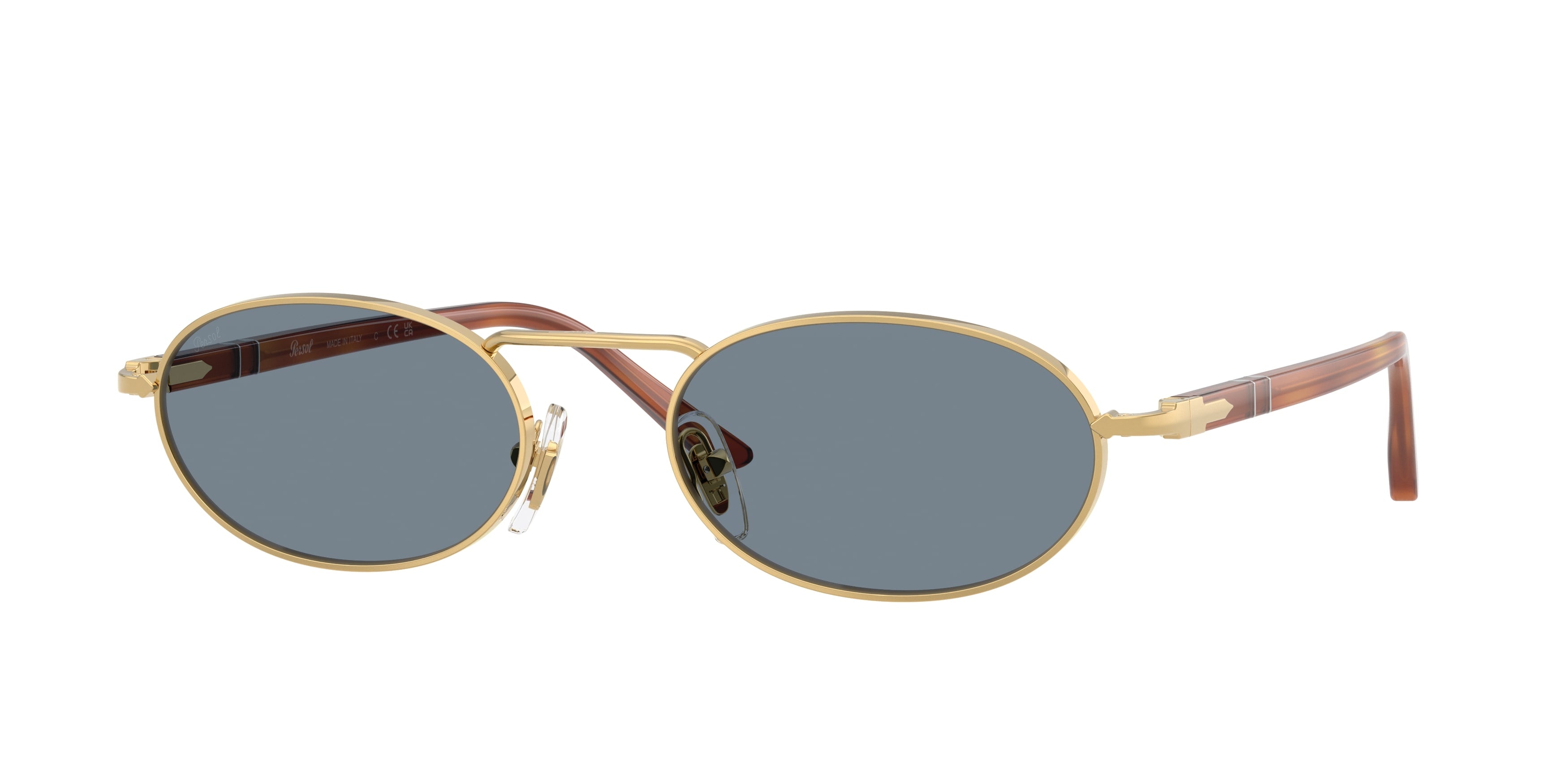 Persol Unisex Persol PO1023S 113256 Occhiali da sole Metallo Oro Blu Squadrata Normale Persol Unisex Persol PO1023S 113256 Occhiali da sole Metallo Oro Blu Squadrata Normale