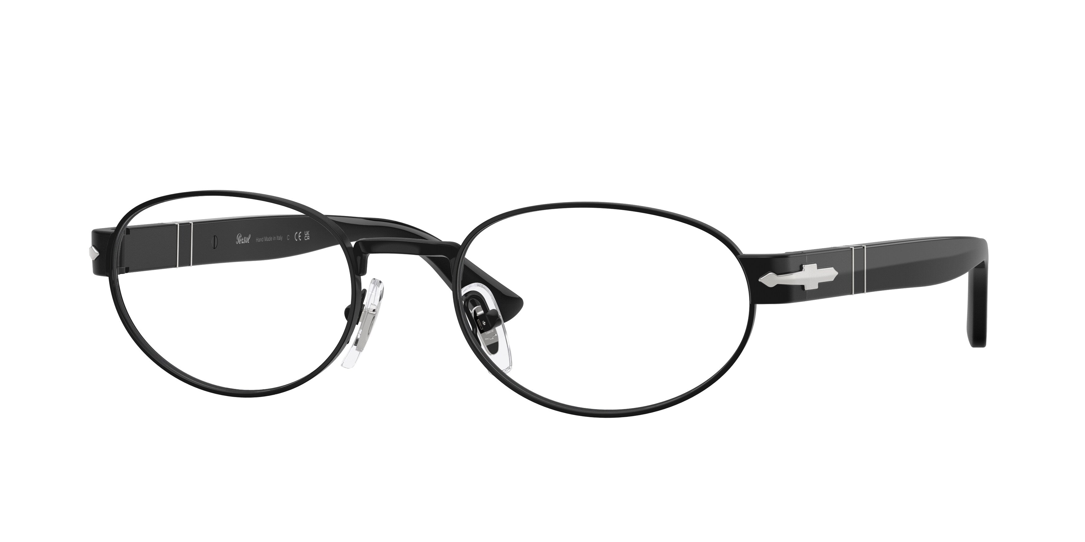 Persol Unisex Persol PO1026V 1078 Montature da vista Metallo Nero Rotonda Normale