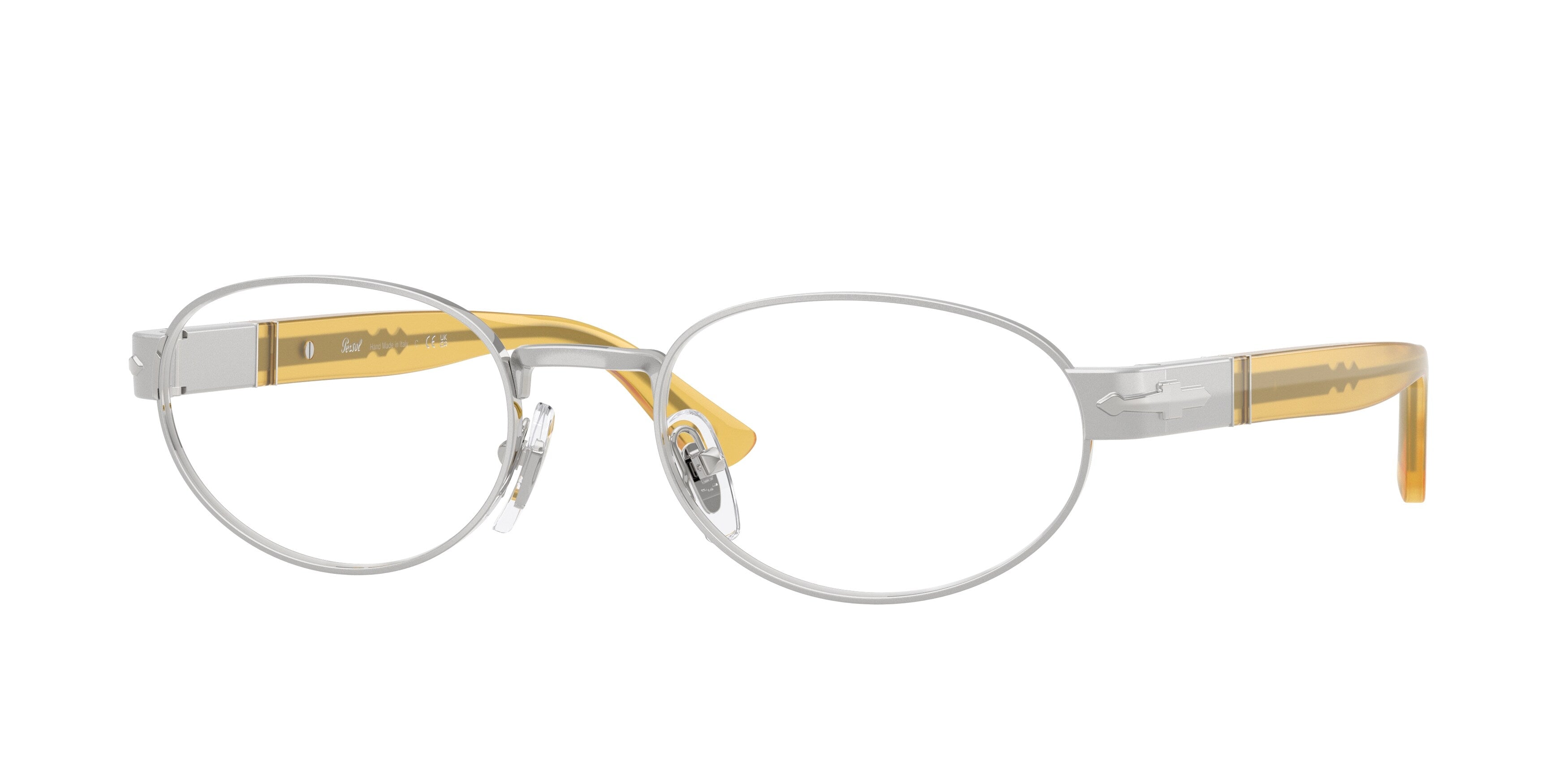 Persol Unisex Persol PO1026V 518 Montature da vista Metallo Argento Rotonda Normale