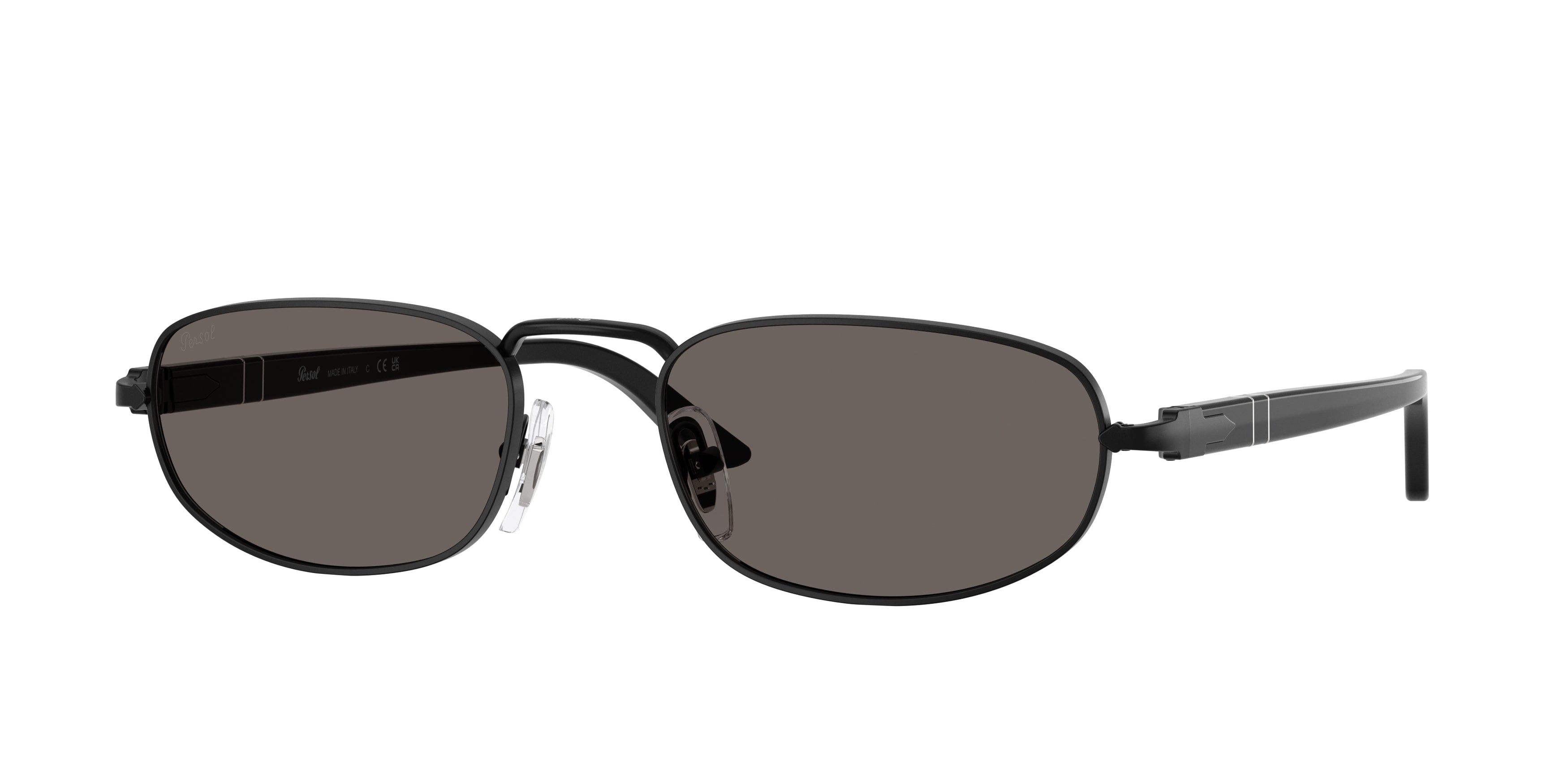 Persol Unisex Persol PO1028S 1078B1 Occhiali da sole Metallo Nero Grigio Pillow Normale