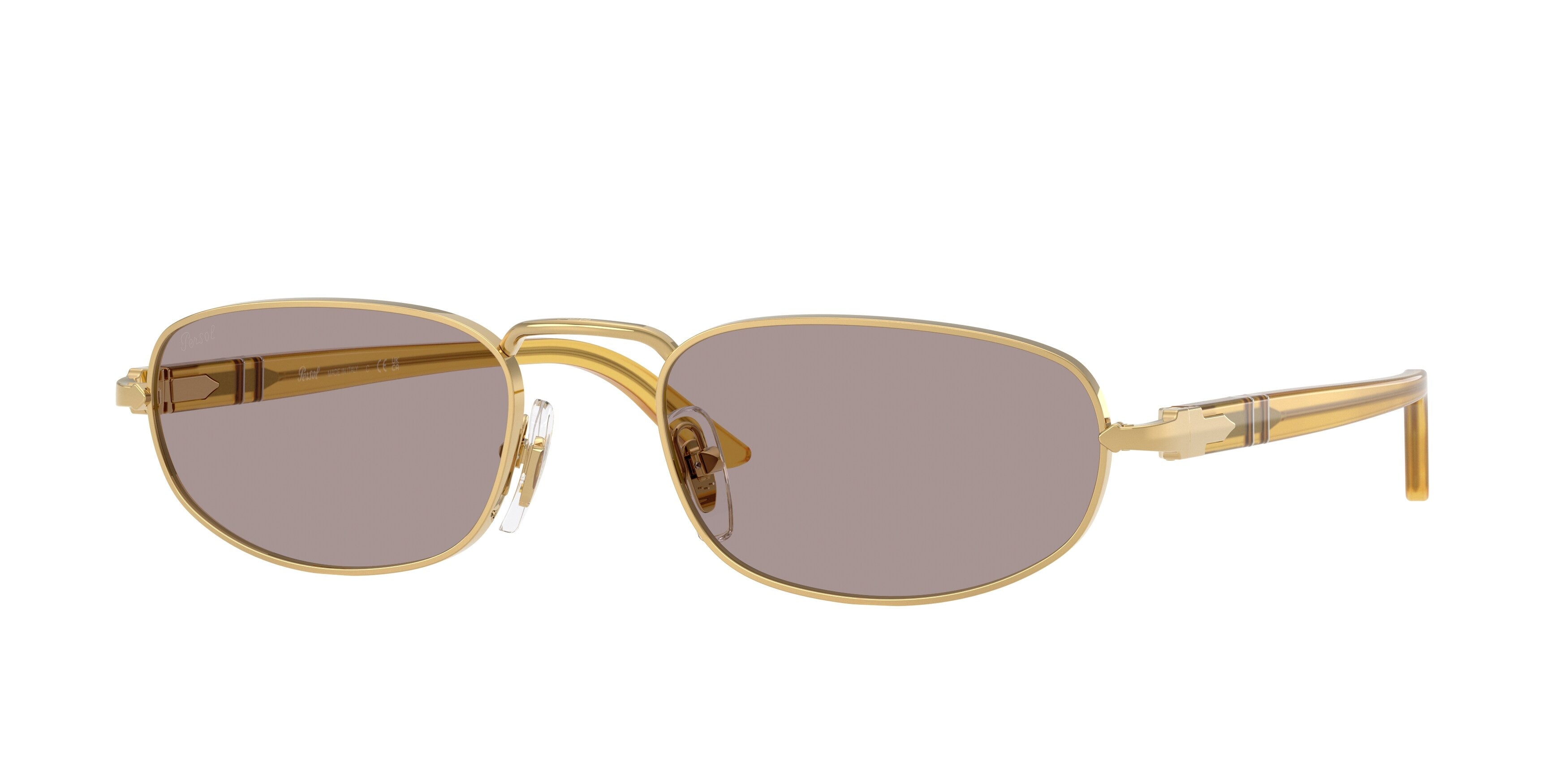 Persol Unisex Persol PO1028S 112953 Occhiali da sole Metallo Oro Viola Pillow Normale