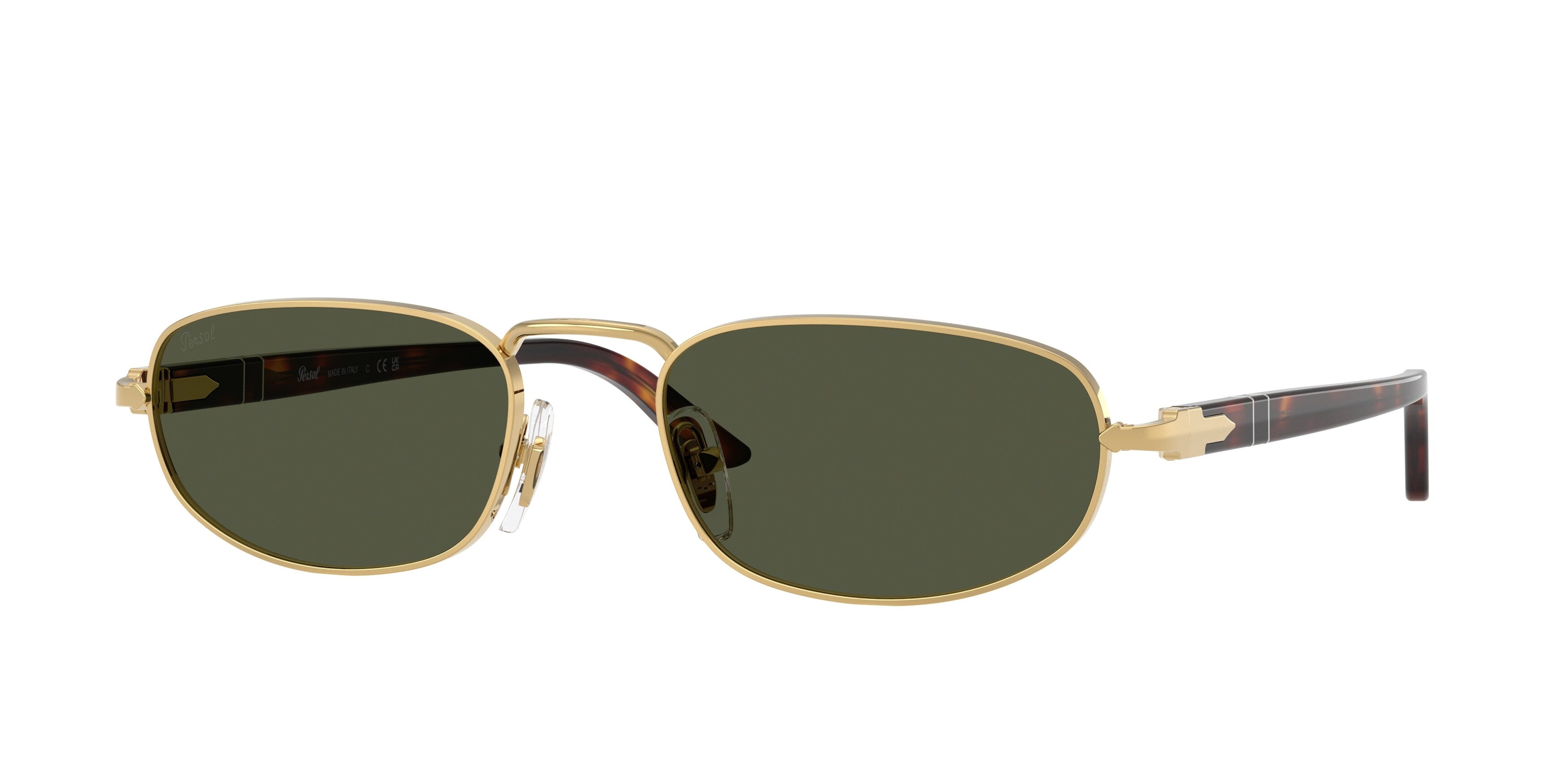 Persol Unisex Persol PO1028S 515/31 Occhiali da sole Metallo Oro Verde Pillow Normale Persol Unisex Persol PO1028S 515/31 Occhiali da sole Metallo Oro Verde Pillow Normale