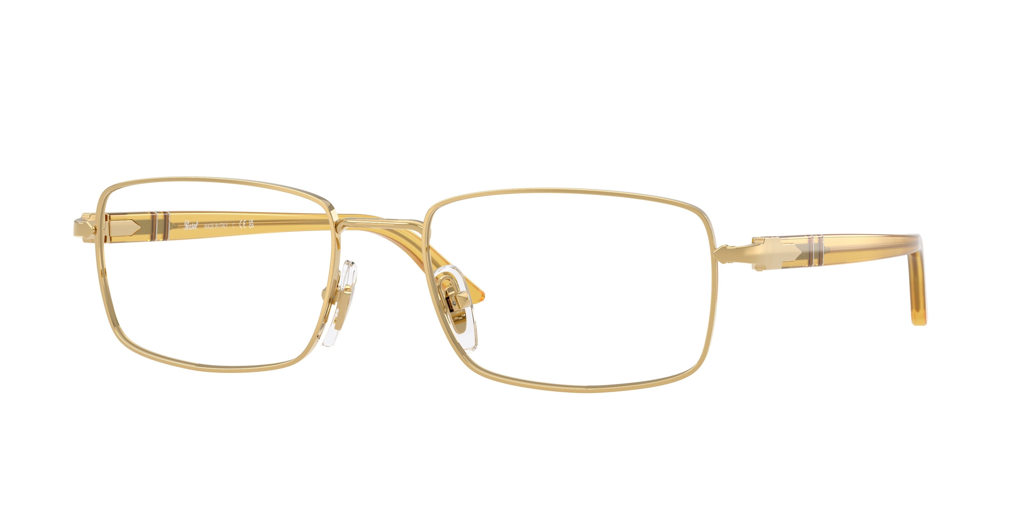 Persol Unisex Persol PO1029V 1129 Montature da vista Metallo Oro Trasparente Pillow Normale
